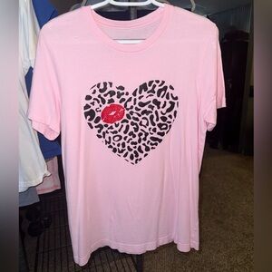 Pink Heart Graphic T-Shirt